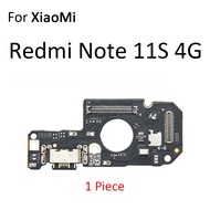 แท่นชาร์จชาร์จ USB บอร์ดพอร์ตสายเคเบิ้ลยืดหยุ่นสำหรับพร้อมไมโครโฟน Xiaomi Redmi Note 11 11E 11S 11SE