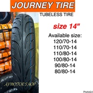 Journey Tire size 14" Tubeless Tire for Scooter Motorcycle with sealant and pito