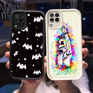 O-8 Marshmallow Case for Samsung Galaxy A22 A12 5G Black and White