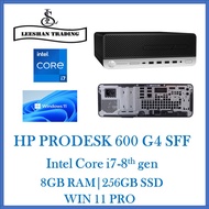 [Next day Delivery] [Refurbished] HP Prodesk 600 G4 SFF Intel core i7-8th Gen 8GB RAM 256GB SSD Win 11 pro MS office - 2 Month Warranty