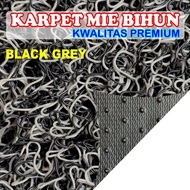 Floor Carpet Premium Black Grey Metered Vermicellimie - Black Grey