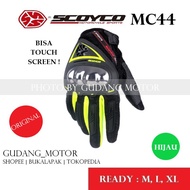 HIJAU STABILO Scoyco mc44 gloves with highlighter green list Original - biker gloves touchscreenTour