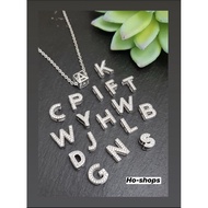 White Gold Letter Pendant 75% 750 Genuine Gold