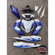 COVERSET BODYSET YAMAHA LC135 V1 BIRU API ORIGINAL 100% HONG LEONG YAMAHA HLY STRIPE SIAP TAMPAL