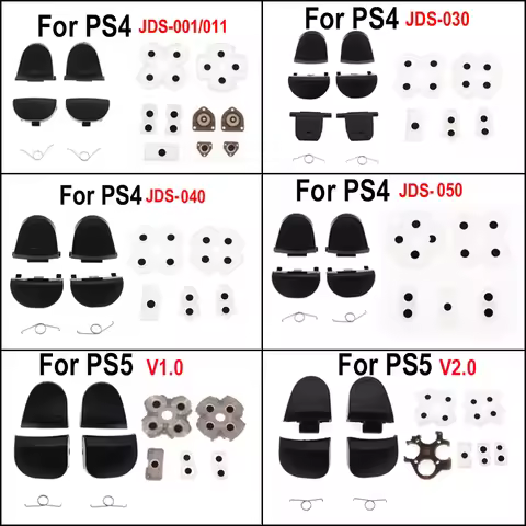 Handle Repair Parts Conductive Rubber Pad + L1 R1 L2 R2 Trigger Buttons +Spring For PS5 PS4 JDS JDM-