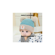 Empat Saudarah topi kupluk bayi pompom logo mickeymouse haopenyou  premium tanpa syal terbaru // kup