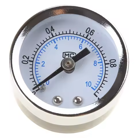 Mini Low Pressure Gauge Back Mount Y40/Y50 Thread Pressure Gauge 0-1.0MPa / 0-10kgf/cm² Pressure Gau