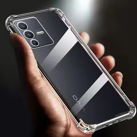 Thickened Airbag Shockproof Clear Soft TPU Phone Case for Vivo V23 5G Case Transparent Back Cover fo