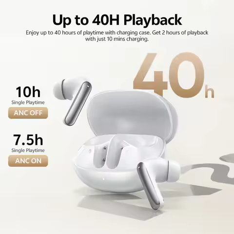 QCY Melobuds N20 HT20 Wireless Bluetooth 6.0 Earphone -50dB Adaptive ANC 13mm Drivers Headsets 6 Mic