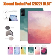Casing For Xiaomi Redmi Pad (2022) 10.61" VHU4254IN 5G Fashion Tablet Protective Case High Quality Watercolor Art Painting Flip Leather Stand Cover