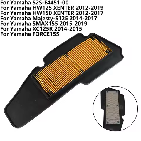 motorcycles air filter for Yamaha 52S-E4451-00 HW125 HW150 XENTER Majesty-S125 SMAX155 XC125R FORCE1