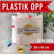 30X40 CM PLASTIK OPP SEAL LEM TEBAL 20 MIC ASLI KEMASAN BUNGKUS PAKAIA