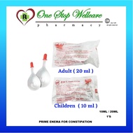 PRIME ENEMA 10ML / 20ML  (PUMP FOR CONSTIPATION) 1'S