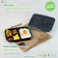 Mika Bento 4-Section + Lid Lunch Box Food Container Disposable Food Container Bento Box Tray ||