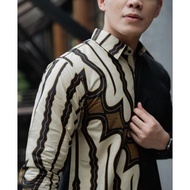 Kemeja Batik Pria NUC.ID Arya 03 (Hitam-Cream) BEST SELLER