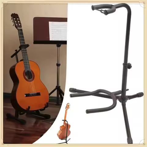 Foldable Adjustable Vertical Guitar Stand Multi-use Holder for Ukulele Bass Classical Electric Guita