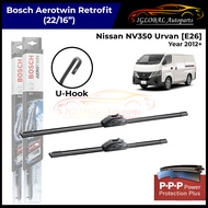 Nissan NV350 Urvan [E26] Year 2012+ Windshield Wiper Bosch Aerotwin Retrofit Set (22/16")
