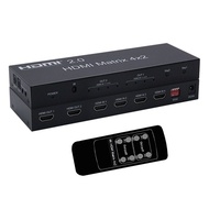 HDMI 2.0Matrix4X2Splitter with Audio Output Switcher Support3D 4Enter2Exit the Matrix4K