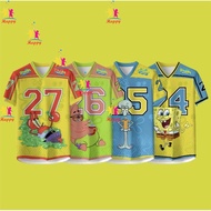 SpongeBob SquarePants Family New Series Adult Casual Sweatshirt 3D Printed Short Sleeve, Size (XS-6X