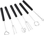 Luxshiny 1 Set Impregnation Stirring Tools cheese fondue forks cocktail stick chocolate dipping tool coffee stirring stick cookie dipping tool fondue chocolate candy spatula Stainless steel