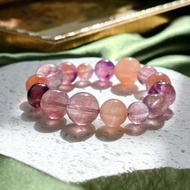 天然粉橙金光超七 粉橘超七 三輪骨幹仙女超七