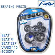 BEARING MESIN BEAT LITE TECH ORIGINAL MERK FAITO BEARING MESIN KOMPLIT BEAT FAITO