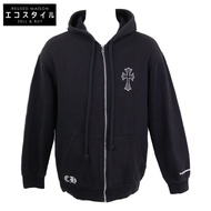 Chrome Hearts 016-039833 雙 CH 十字印花匕首拉鍊連帽衫 加大尺寸 [二手]
