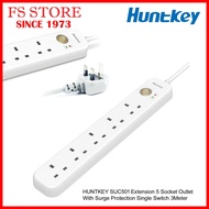 HUNTKEY EXTENSION POWER STRIP MALAYSIA PLUG WITH USB SLOT POWER PLUG EXTENSION SUC 501 (5GANG)/ SUC