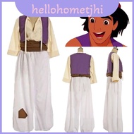 Enchanting Adult Mens Prince Aladdin Cosplay Costume Outfit Hat Elegant With