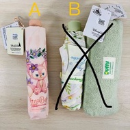 100% 全新 迪士尼 Duffy and Friends 縮骨遮 雨傘及購物袋 (Duffy ShellieMay LinaBell  Gelatoni StellaLou CookieAnn Ol