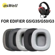 ASWELL 1Pair Ear Cushion, Headphone Accessories Replacement Ear Pads, Foam Sponge Protein Leather Ea