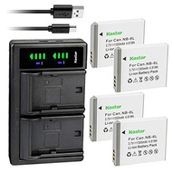 Kastar 4-Pack NB-6L Battery and LTD2 USB Charger Replacement for Canon PowerShot SX280 HS, PowerShot
