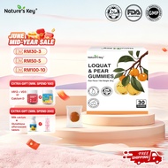 Nature's Key Loquat  Pear Gummies  Soothing Throat Support Immune Defense Pear Flavor  Sugar-Free Ki