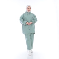 AKULA Jas Hujan Raincoat Mantel Pria Wanita Terbaik Anti Rembes Bahan PVC Kuat