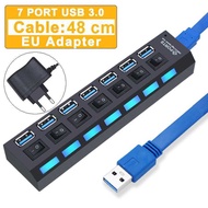 YUANRURU USB Hub 7 Port USB 3.0 High Speed Extender - Y445