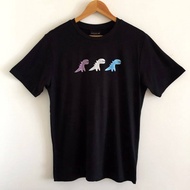 Agnes B. Small Label Dinosaur Print Pure Cotton Short Sleeve T-shirt Versatile Couple Womens Wear