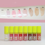 JOLLY JOJO Mini Chubby Lip Care Oil 8 Color Moisturizing Lip Glaze Honey Water Light Jelly Lip Balm 