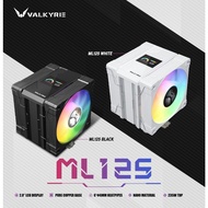 VALKYRIE ML125 CPU air cooler 6pcs heat sink 2.0inch LCD for LGA1851/1700/1200/115x/AM5/AM4 Black / 