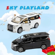 Diecast Alphard Car Model Pull Back Play Vehicles With Sound & Light Kids Toys Collection Model Car 