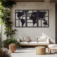 3D WOODEN CREATIONS WORLD MAP MAP MAP MAP FIGURE / WALL DECORATION / HOME DECORATION / LIVING ROOM H