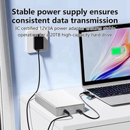 【VVL】- Sas Hard Drive Enclosure Usb C to 2.5/3.5 Inch SAS/SATA Support Max 20gb Disk External Hdd Ca