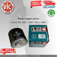 Oil Filter Vic C-526 Isuzu ELF/4HF1/4HE1/4HL1/6HK1