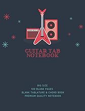Guitar Tab Notebook: Blank Tablature & Chord Book for Guitar Manuscript with Chord Boxes,6 String Gu