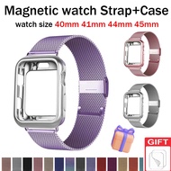 Compatible for iwatch metal strap+Case for iWatch series 9 8 7 41mm 45mm Stainless Steel Strap for iwatch series 9 8 7 6
