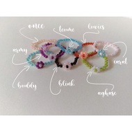 KPOP FANDOM'S COLOR INSPIRED BEADED RINGS |KOREAN | ARMY BLINK ONCE AHGASE BUDDY TEUME LUVIES CARAT
