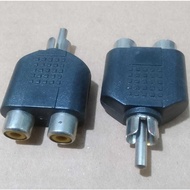 RCA male to 2 RCA female parallel RCA jack splitter branch