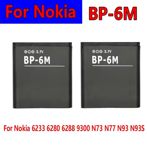 1100mAh Li-ion Replacement Battery BP-6M BP6M BP 6M Phone Batteries for Nokia 6233 6280 6288 9300 N7