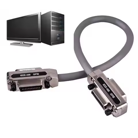 IEEE-488 Cable GPIB Cable Metal Connector Adapter Plug and Play 1/1.5/2 Meter