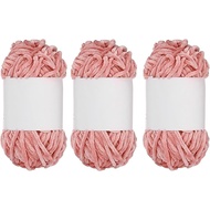 MECCANIXITY 3pcs Benang Chenille Velvet Tebal dan Gebu untuk Merajut Selimut Chenille Lembut untuk M