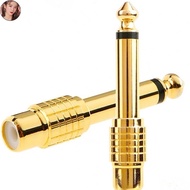 EEM 6.35mm 1/4 inches Jack Male To RCA Female plug Audio Adapter Mono RCA Connector cable TS For spe